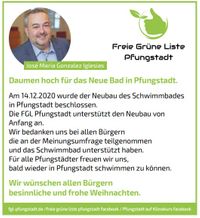 Freie Gr&uuml;ne Liste Pfungst&auml;dter Woche Anzeigen KW52_2020